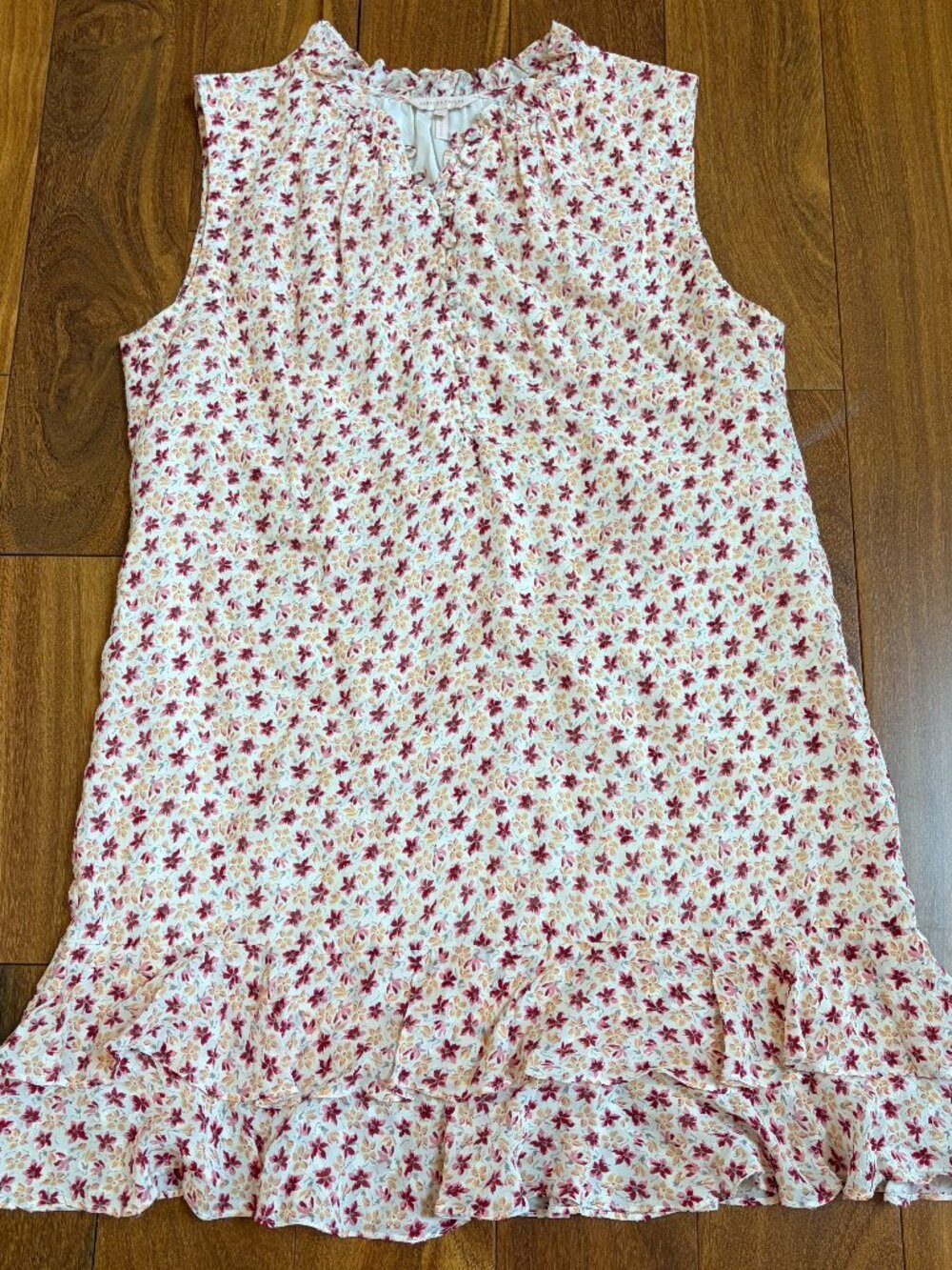 Rebecca Taylor floral ruffle mini dress